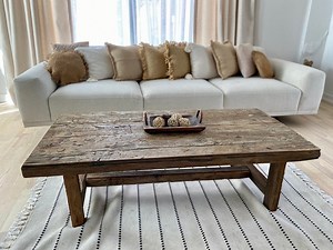 Rustic Reclaimed Oak Coffee Table – Handmade Farmhouse Living Room Furniture - Etsy