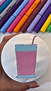 Satisfying strawberry smoothie drawing 🍓 #satisfying #asmr #diy #drawing #oddlysatisfying