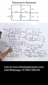 PROBLEM ON Thevenin Equivalent Youtubelink 《 https://youtube.com/@MritunjayLecturespvt 》 | Mritunjay Lectures