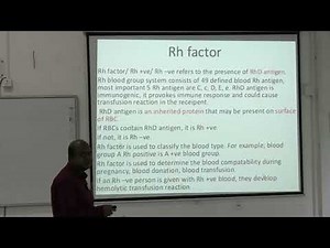 Lecture On Blood Groups & Transfusion: Physiology, Rh Incompatibility & Blood Banking | MBBS