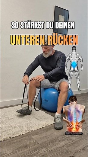 So stärkst du deinen unteren Rücken | Good Mornings im Sitzen mit dem Band