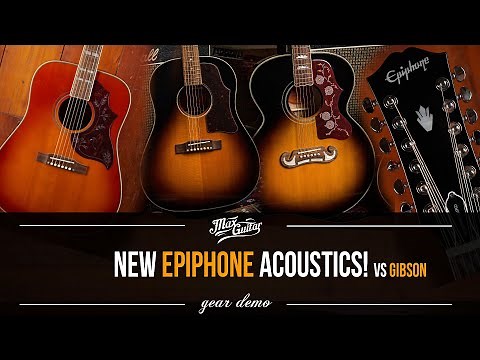 The ALL NEW 2021 Epiphone ACOUSTICS! The J200, J45 and Hummingbird. And we compare them!