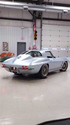 First look at our 1963 Chevrolet Corvette Split-Window Custom! #chevrolet #corvette #splitwindow #classiccars #musclecar #restomod #c2corvette | MS Classic Cars