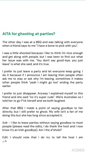 Man Ghosts Every 🐢 Party Without Saying Goodbye—Now 🛰 Friends Say He's The Rude One | AITA Reflections