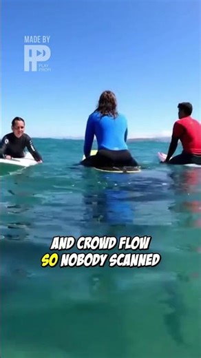 Drone Captures Great White Shark Under Surfers!