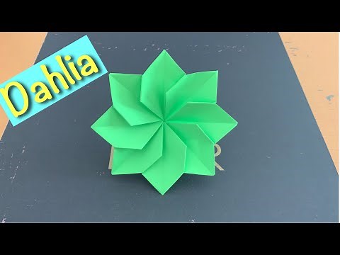ORIGAMI FLOWER TUTORIAL | DAHLIA