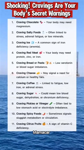 Shocking! Cravings Are Your Body's Secret Warnings #reelsvideoシ #reelsviralシfb #bodyawareness #healthtipsdaily #healthtips #DidYouKnow #healthfact #fblifestyle #health | Mama Car