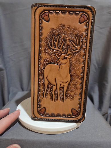 Hand Made, Hand Tooled Leather Roper Wallet - Etsy