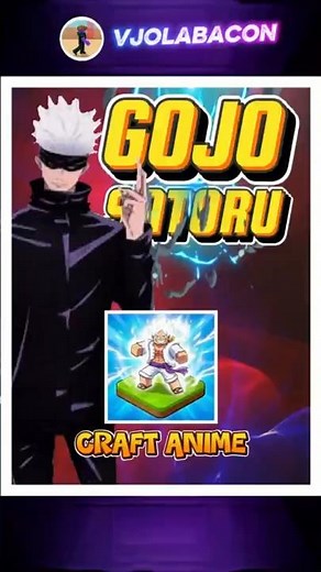 How To Make Satoru Gojo Jujutsu Kaisen in Craft Anime Roblox #shorts #craftanime #roblox