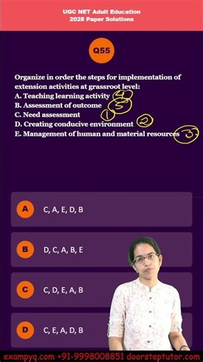 UGC NET Adult Education 2025 Past Paper Solutions #ugcadulteducation #andragogy Part 5 of 11