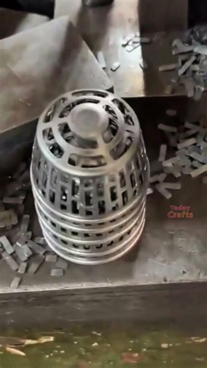 Industrial Stamping Machine Punching Complex Metal Strainer Components #construction #welding