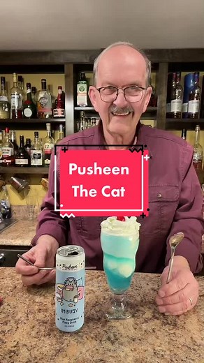 Float Day Friday: Pusheen Cat Blue Raspberry Ice Cream Float