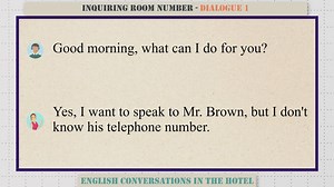 Inquiring Room Number - English Conversations in the Hotel