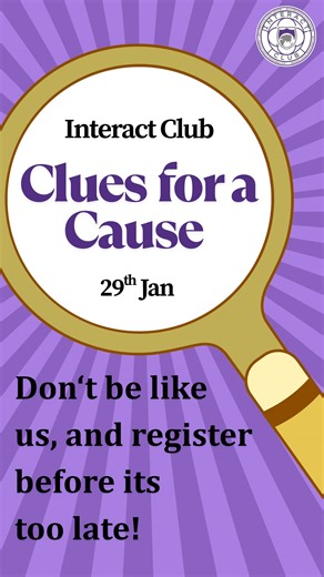 JBCN Oshiwara Interact Club on Instagram: "Join the Interact Club for Clues for a Cause. A treasure hunt, auction, and bake sale coming together for a good cause. Sign up now and be part of the impact ‼️ #fyp #JBCN #interactclub #bakesale #trending"