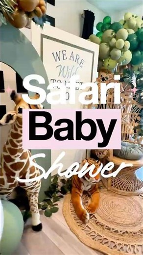 Safari Baby Shower Set Up Inspo | #diy #babyshower