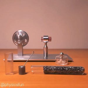 6.8K views · 125 reactions | Simple Stirling Engine #physics #experiment #science #stirlingengine | The Physics Portal | Facebook