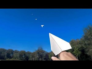 How to fold a nighthawk paper airplane that flies straight and far【123 Paper Airplane】