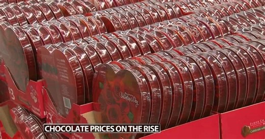 Chocolate prices are up 14.4% this Valentine's Day season