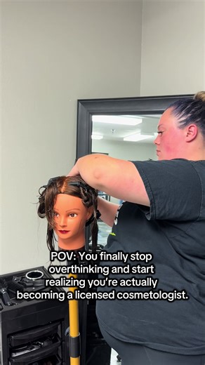 Every professional started with practice. ✂️ Our Cosmo students putting in the work at Allure Academy. Future stylists in the making. #cosmetologyschool #tdlr