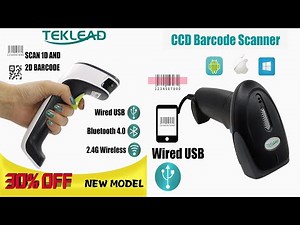 TEKLEAD barcode scanner 1D wired 2D wireless Bluetooth QR code reader PDF417 For Android