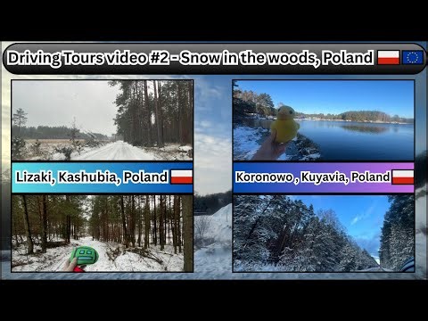 Driving Tours - Snow in the woods, Poland 🇵🇱