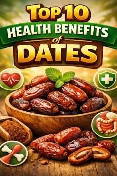 Top 10 health benefits of Dates #HealthFacts #DidYouKnow #HealthyHabits #FoodIsMedicine #date