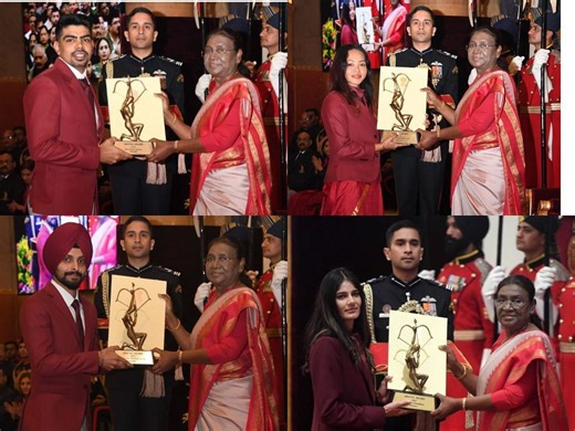 [In Pictures] Arjuna Award Winners 2023 honoured by President of India in New Delhi