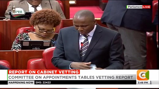 Kimani Ichung’wah: Out of all the 21 nominees that were vetted, the committee consider for approval 20 and reject the approval of only 1 nominee, Ms Stella Soi Langat who had been nominated for appointed in the Ministry of Gender. She did not demonstrate adequate understanding of the docket | Citizen TV Kenya