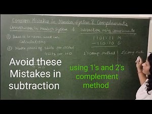 mistakes in complements (subtraction )
