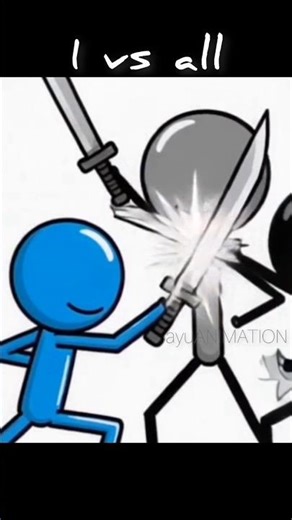 1 vs 10 part 2 animation fight #handtohand #combate #fightscene #animation #flipaclip