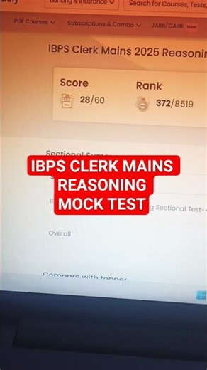 🎯 IBPS Clerk Mains Reasoning Guidely Sectional Mock Test #ibpsclerk