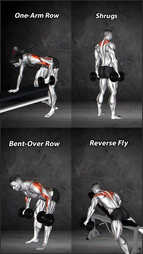 Dumbbell-Only Back Exercises for a Stronger You! 💪 #BackWorkout #DumbbellExercises #BuildBackStrength #FitTips | Workout Inspiration