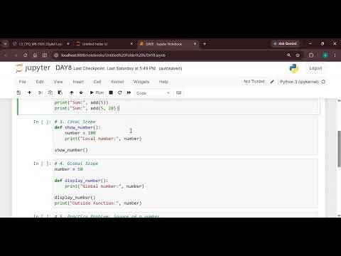 Python Day 8 | Default Parameters, Return & Scope | Python Learning Journey