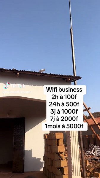 Wifi business : tarifs et options affichés sur le sticker