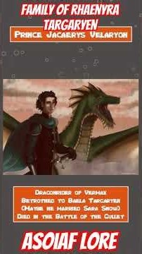 The Family of Rhaenyra Targaryen during House of the Dragon (Asoiaf Game of Thrones Lore)
