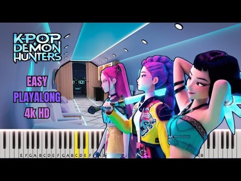 "How It´s Done" K-Pop Demon Hunters - Piano Easy Playalong 4k HD Tutorial Huntr/x