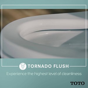 TORNADO FLUSH cleans more effectively while using less water. It creates powerful streams of water that merge and swirl 360 degrees,​ washing every spot inside the RIMLESS toilet bowl. #LifeAnew Discover more here: http://bit.ly/2JBSae9 | TOTO India