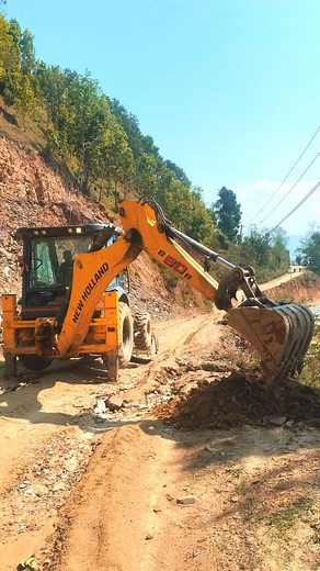 Building Mountain Road with Backhoe | Excavator Planet
