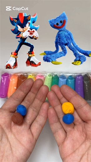 Shadow Sonic vs Huggy Wuggy 💙🔥 Who Will Win? #sonic#clay#poppyplaytime#sonicthehedgehog#satisfying