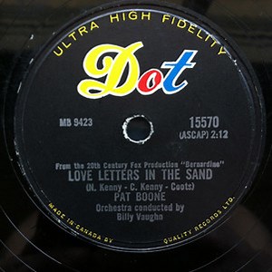 Pat Boone - Love Letters In The Sand / Bernardine