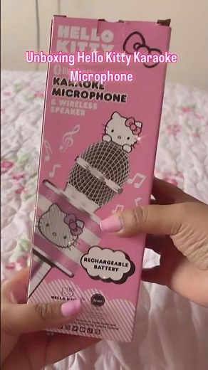 UNBOXING HELLO KITTY KARAOKE MICROPHONE🎀🎤#hellokitty #hellokittystuff #fivebelowfinds #pink