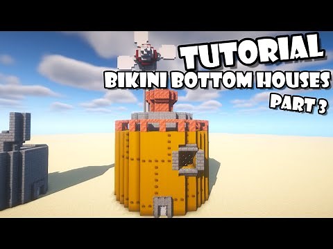 How To Build The Bikini Bottom Windmill and House In Minecraft!!