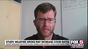 Could wildfire smoke blowing into the valley impact COVID-19 cases? A Desert Research Institute study conducted in Reno found a possible connection between the two. | FOX5 Las Vegas