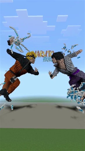 Naruto Vs Sasuke in Minecraft