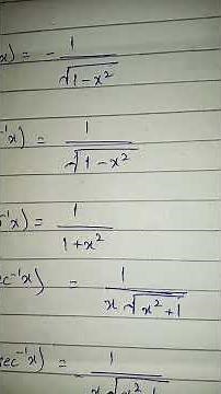 Derivative of inverse trigonometric functions || Calculus