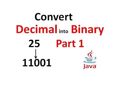 Convert a Decimal number into Binary in java Part 1 - Hindi