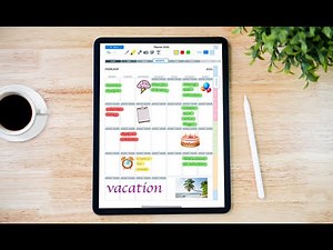 Monthly Planner for iPad | Apple Pencil | Digital Planner & Calendar PRO