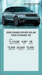 2026 Range Rover Velar P250 | Land Rover Windsor | April 2026