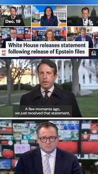 White House releases statement following release of Epstein files