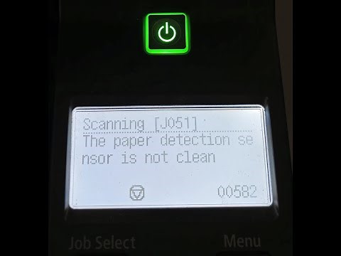 Error J051 Dr G2140 Scanner - The Paper Detection Sensor is not Clean